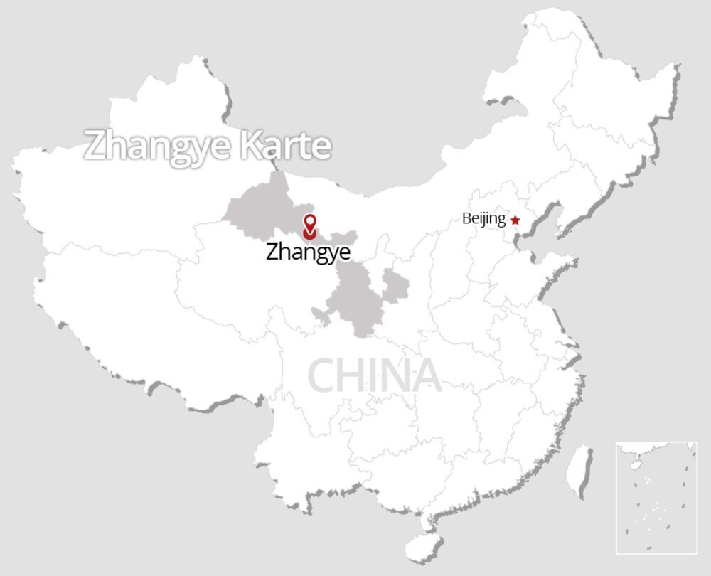 Zhangye Karte