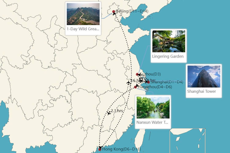 China Rundreise 2 Wochen ohne Visum 