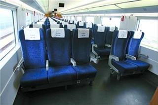 zweite Klasse auf dem Schnellzug