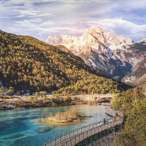 Yunnan reisen- Yulong Schneeberg