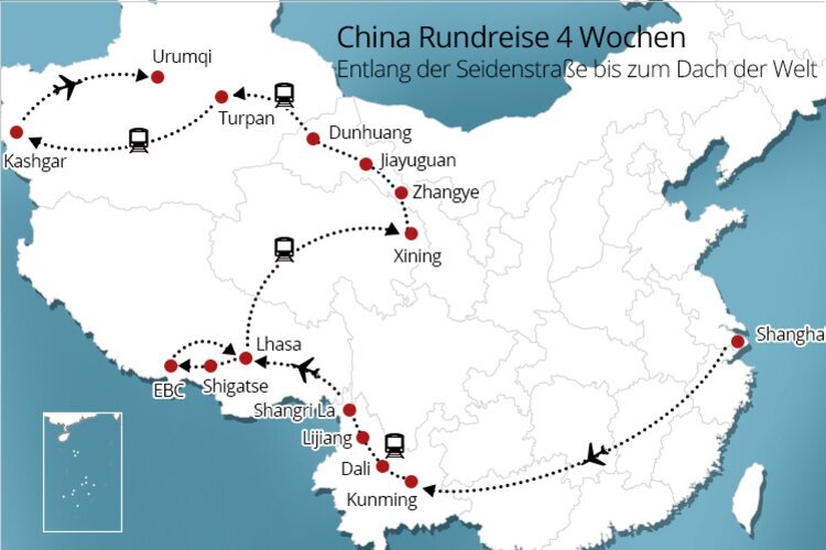 Seidenstraße Rundreise mit Tibet: 4 Wochen in China