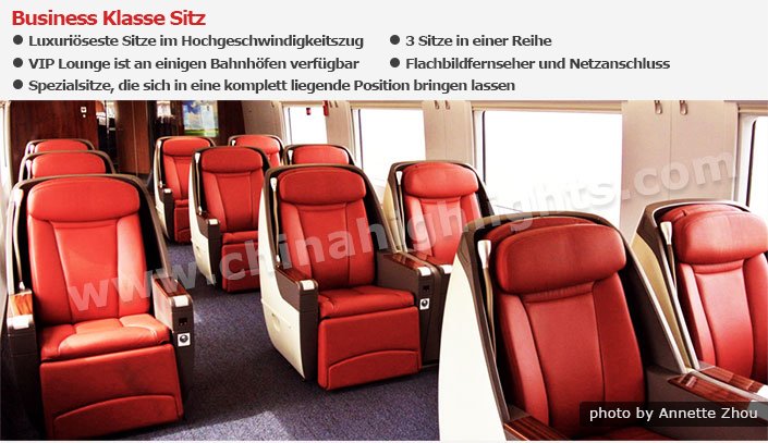 Business Klasse der Schnellzug