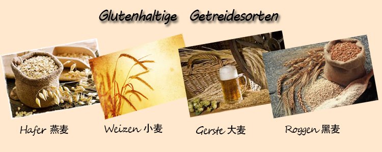 glutenhaltige Getreidesorten