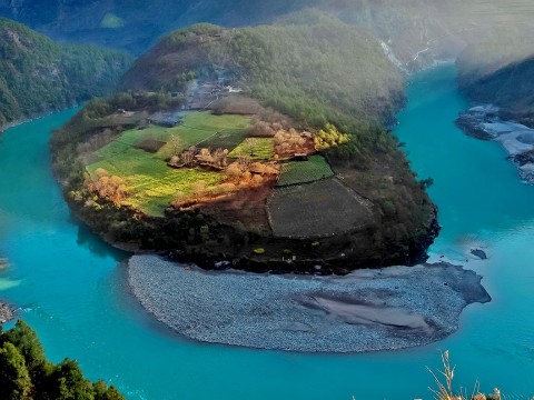 Drei parallel verlaufenden Flüsse von Yunnan Schutzgebieten