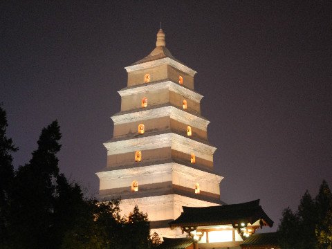 Große Wildganspagode, das Wahrzeichen von Xian 