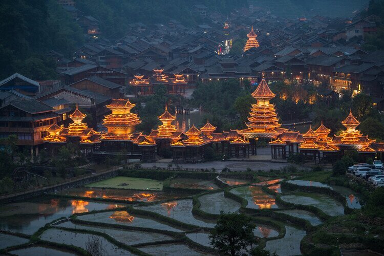 das Liping Dorf in Guizhou