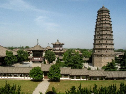 Das Kloster Famen, die Stupa mit Fragmenten der Siddhartha Gautama