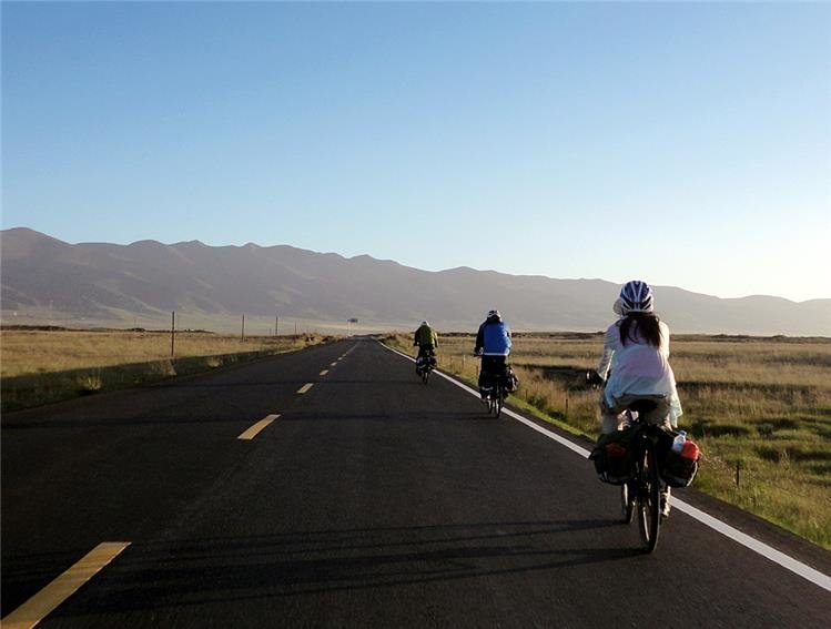 Fahhradreisen am Qinghai See